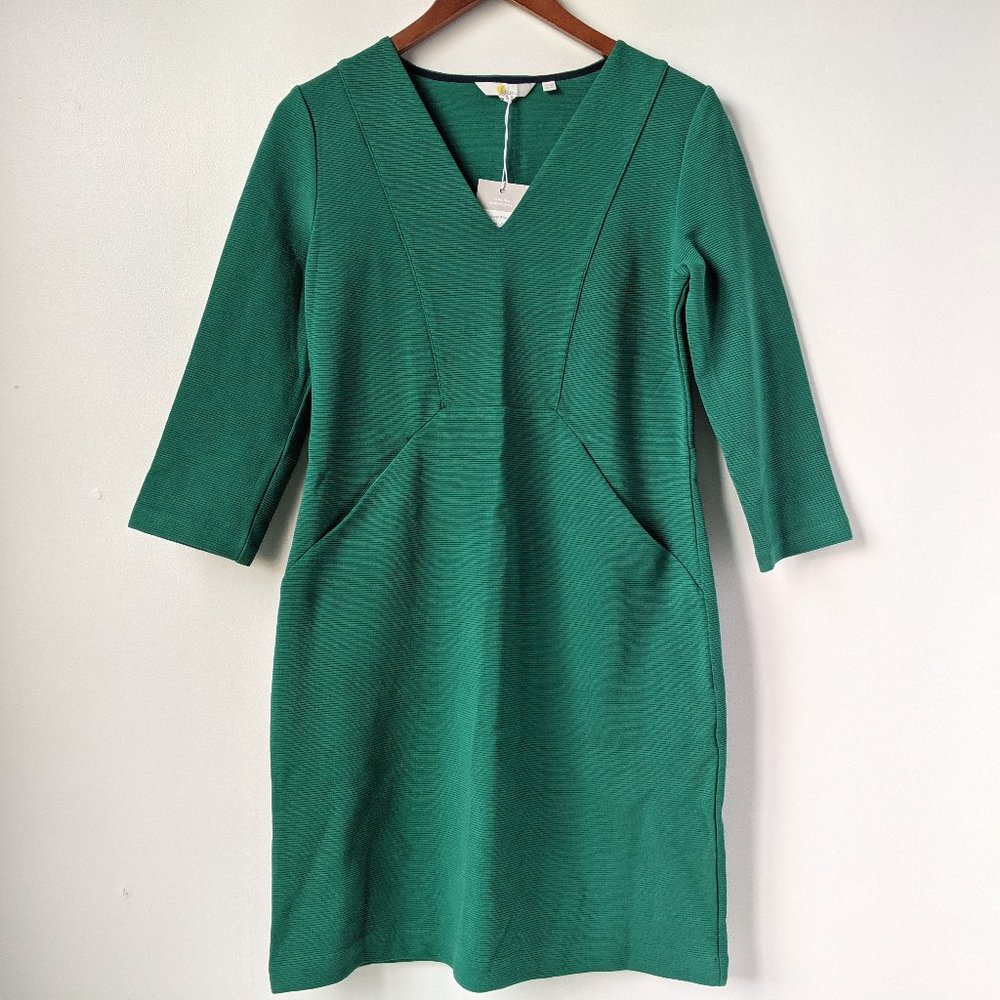 Boden Bronte Ottoman Dress in Green